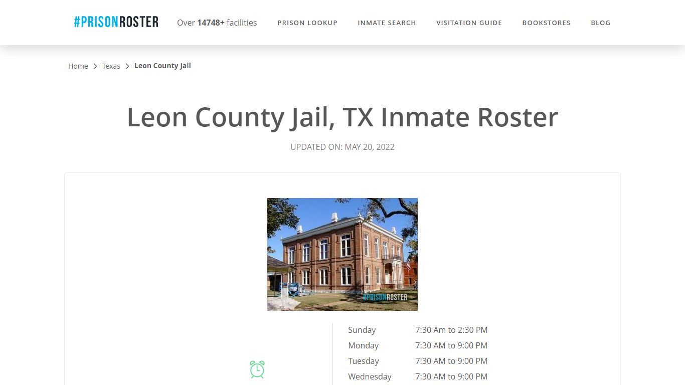 Leon County Jail, TX Inmate Roster - Nationwide Inmate Search